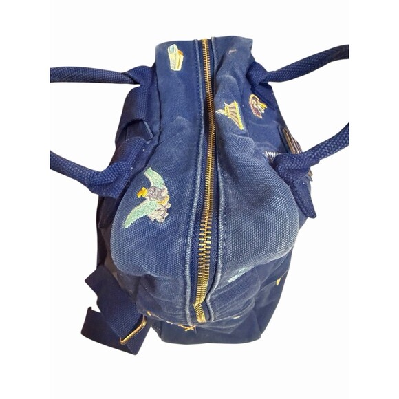 Disney Parks Loungefly WDW 50th Anniversary Blue Canvas Backpack - Picture 5 of 16